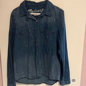Lightly worn Jean button down long sleeve size Medium